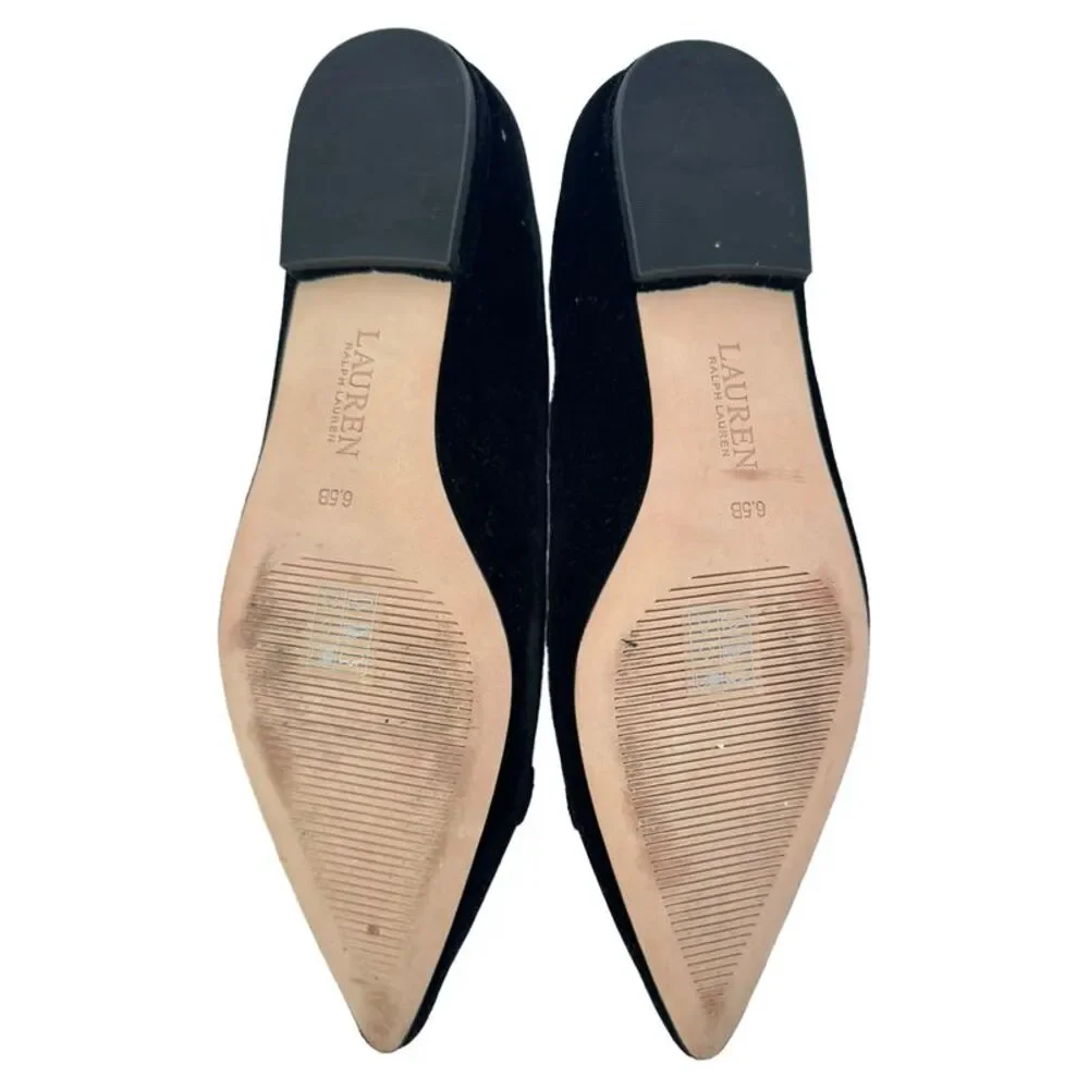 Lauren Ralph Lauren Lilah Ballet Flats in Black Velvet